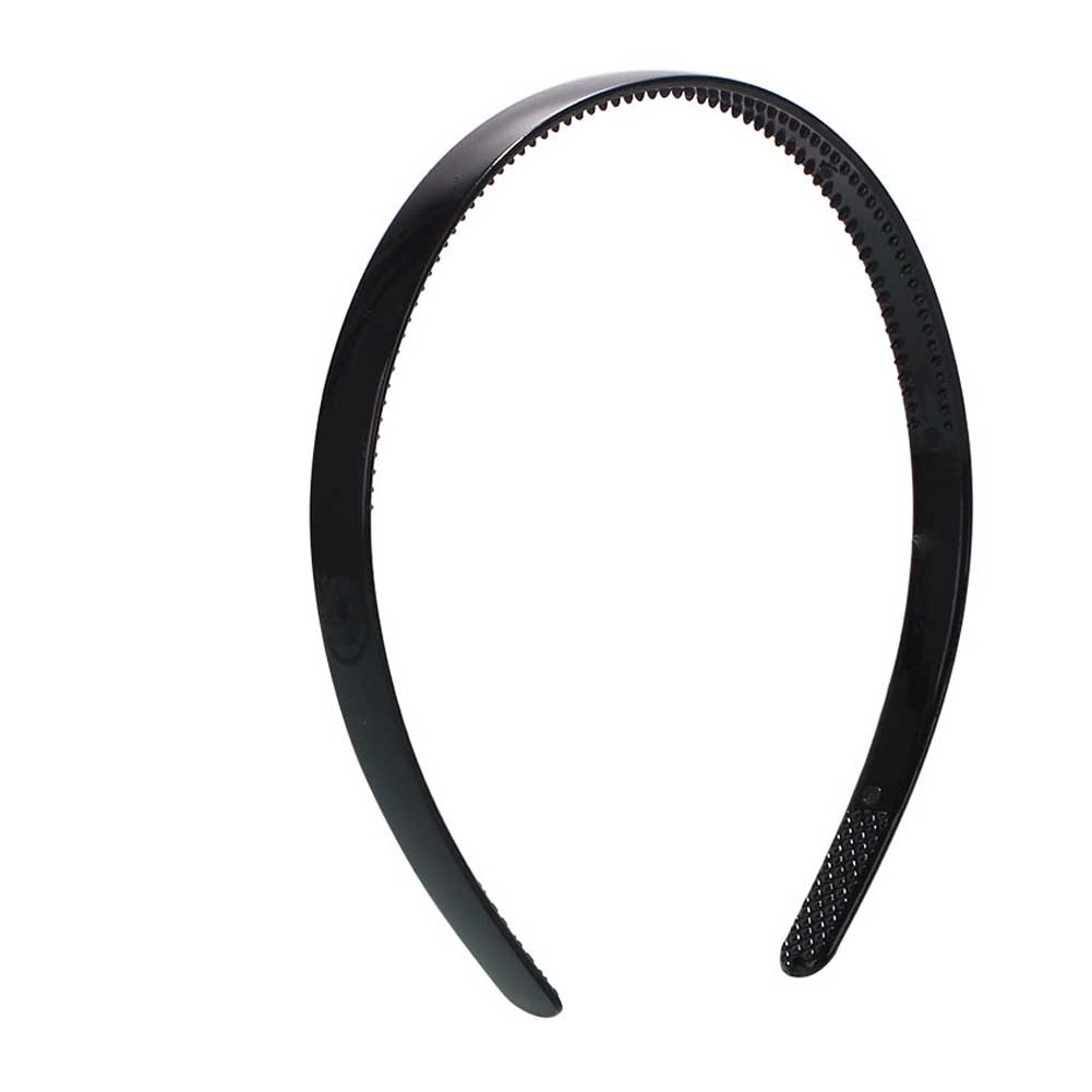 Bandeau large noir Simple 0.5/0.6/0.8/1.2/2/2.5cm, bandeau en plastique pour filles et femmes, cerceau de tête antidérapant à dents, accessoires pour cheveux DIY