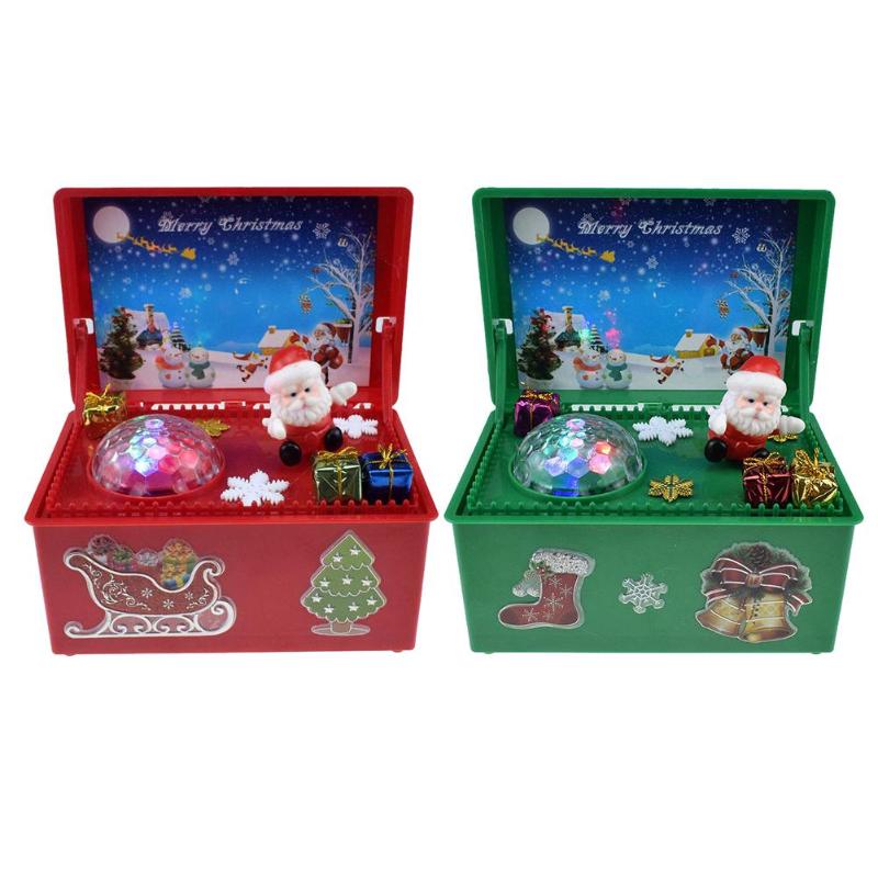 Elektrische Kerstman Speelgoed Musical Box Swing Pop met Licht Kerst Decor