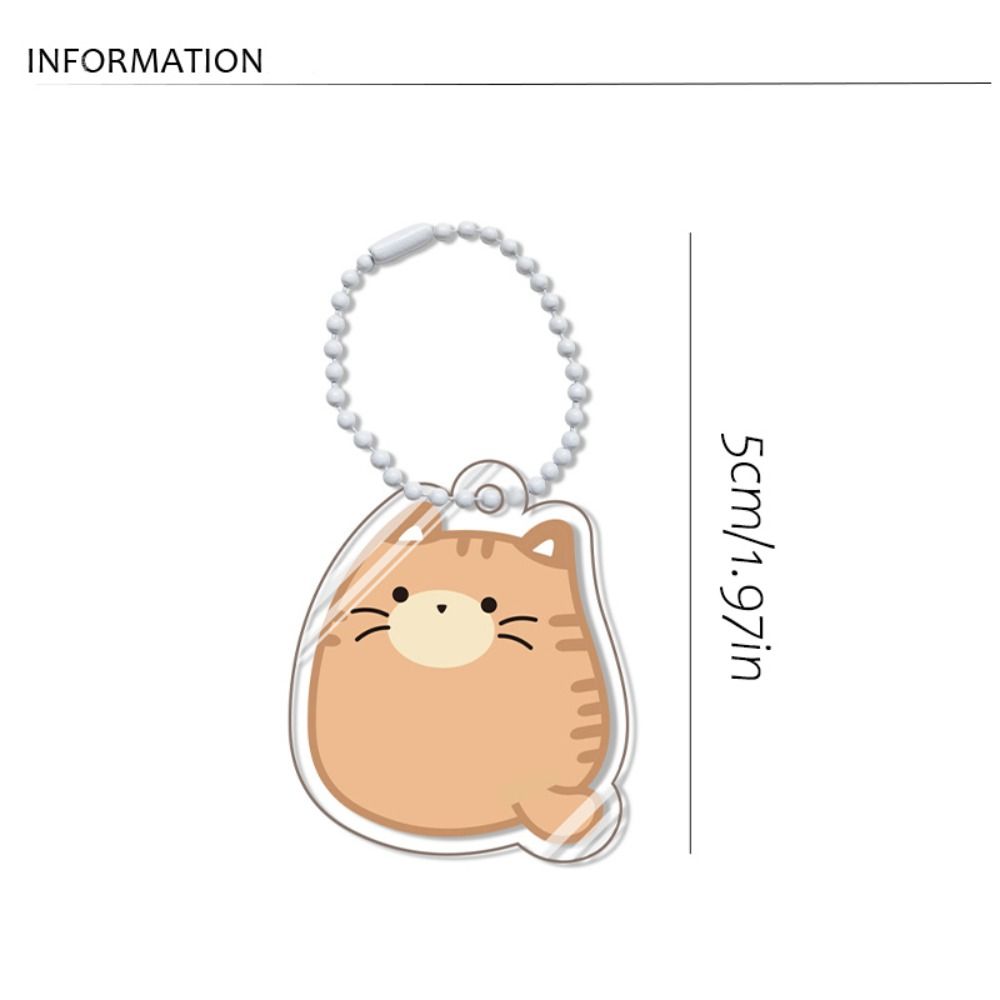 Kawaii Orange Cat Siamese Cat Keychain Calico Cat Ginger Cat Kitty Pendant Cute Acrylic Cat Keyring Couple