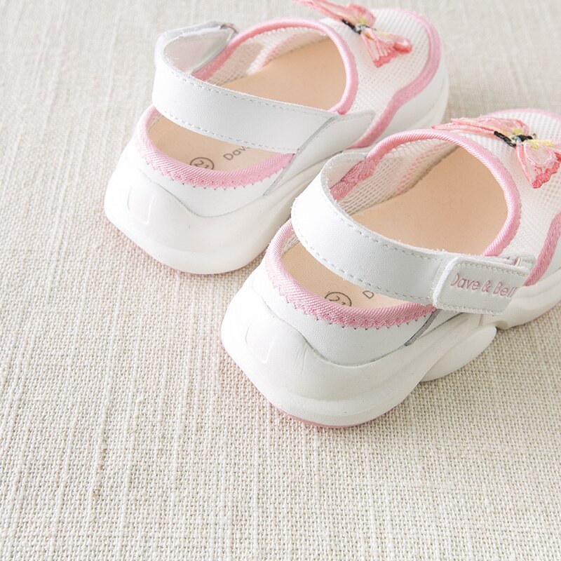 DB13759 dave bella baby girl summer sandals white butterfly sandals cute brand shoes baby sandals