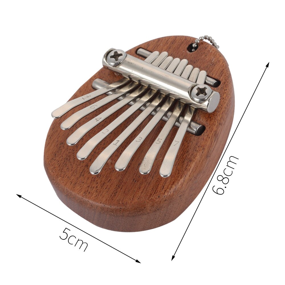 Kalimba met 17 toetsen, acryl duimpiano, transparante duimpiano met stemapparaat, hamertoetsinstrument: 8 -toetsen duimpiano