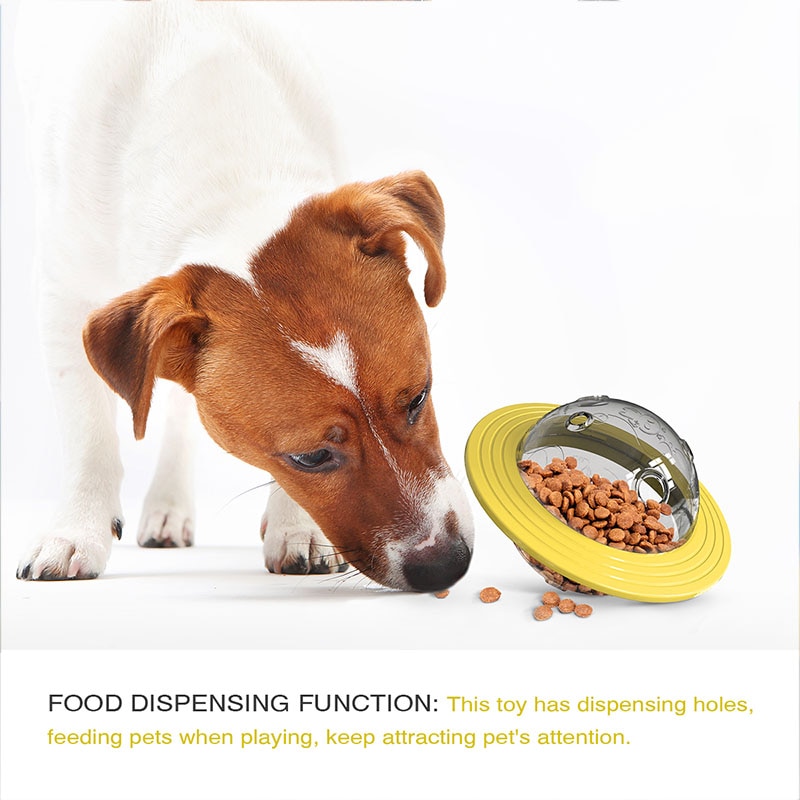 Hond Speelgoed Voedsel Dispenser Ufo Bal Interactieve Hond Bite Resistant Training Treat Speelgoed Huisdier Voeden Lekkage Voedsel Hond Feeder
