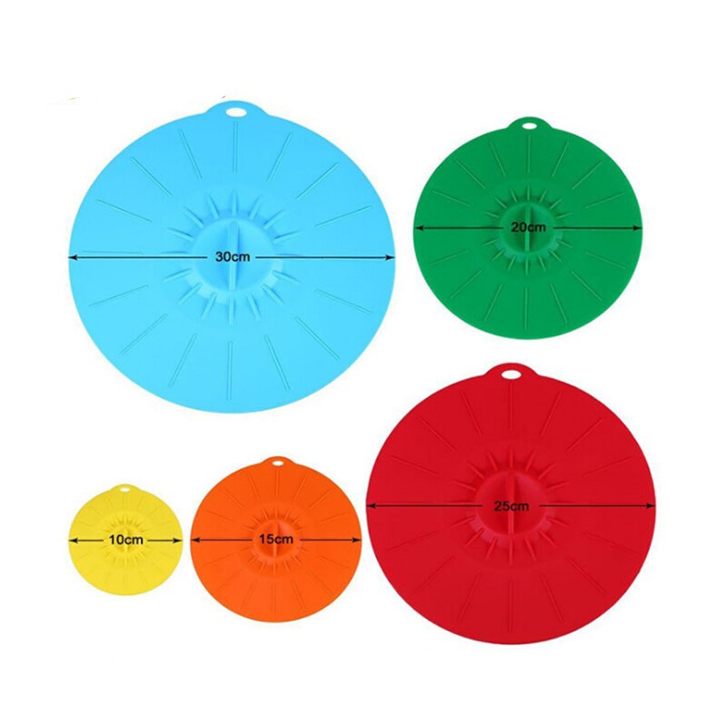 Universal Siliconen Zuig Deksel-kom Koken Pot Deksel-silicon Stretch Deksels Keuken Spill Deksel Druk Seal Stopper Klep cover