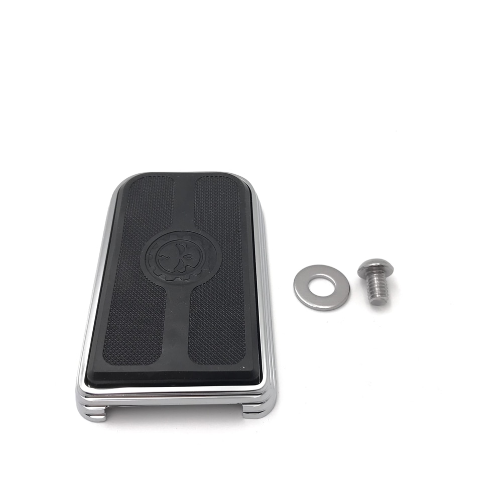 Aftermarket motorcycle parts Chrome Skull Brake Pedal Pad For harley davidson Softail Slim FLS/ Road Glide FLTRX