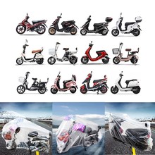 1Pcs Motorcycle Cover Universal Pe Transparant Clear Motor Cover Motorcycle Dust Dirt Waterdichte Bescherming M/L/Xl