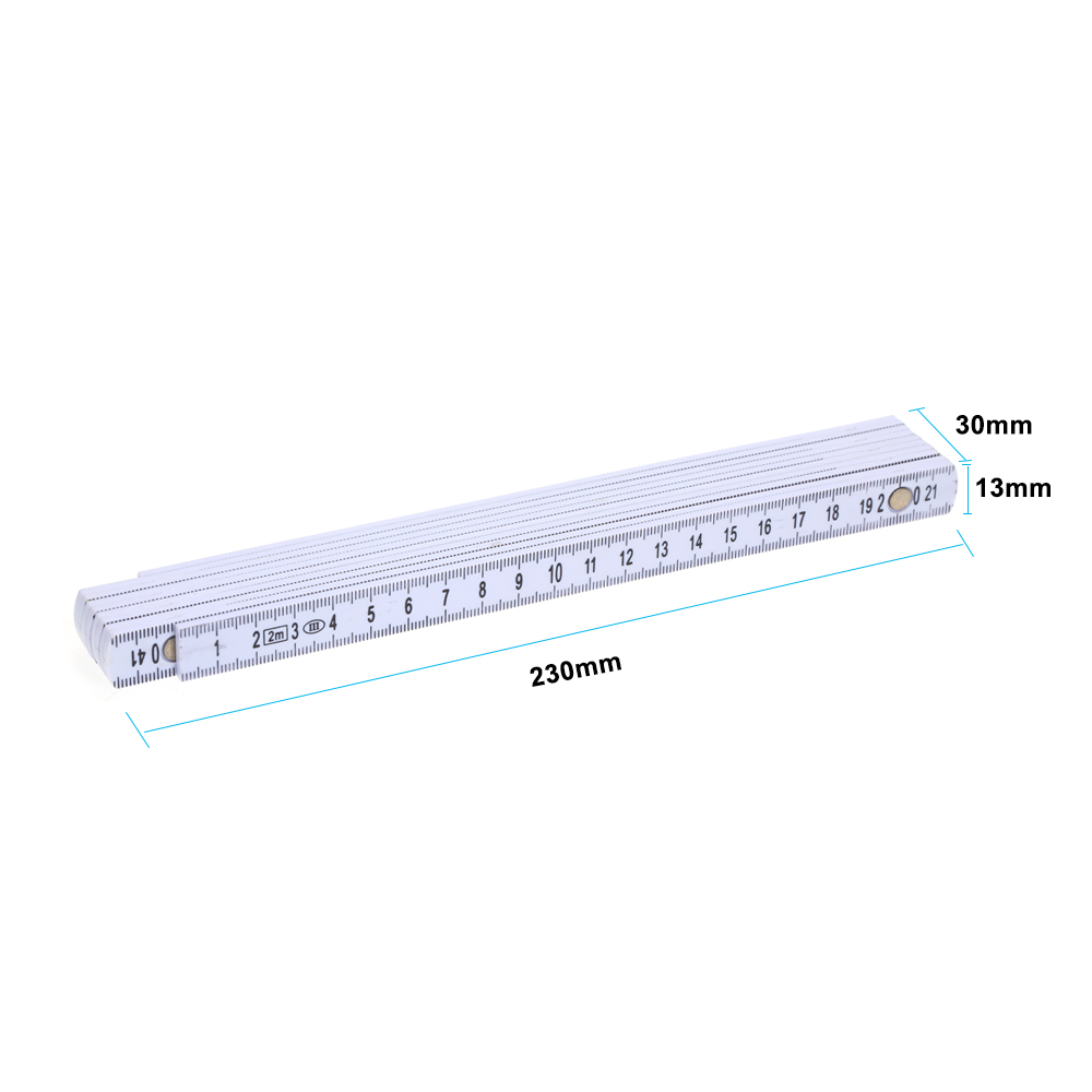 2M Slide Ten-Parts Fold Up Rulers Folding Versatile Reading Ruler Education Meter Lightweight and Compact Measuring Tool