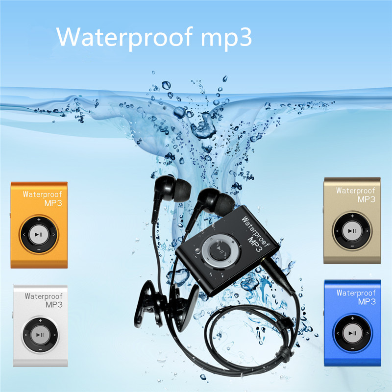 IPX8 reproductor MP3 impermeable natación buceo surf 8 GB/4 GB auriculares deportivos reproductor de música con Clip FM Walkman reproductor MP3