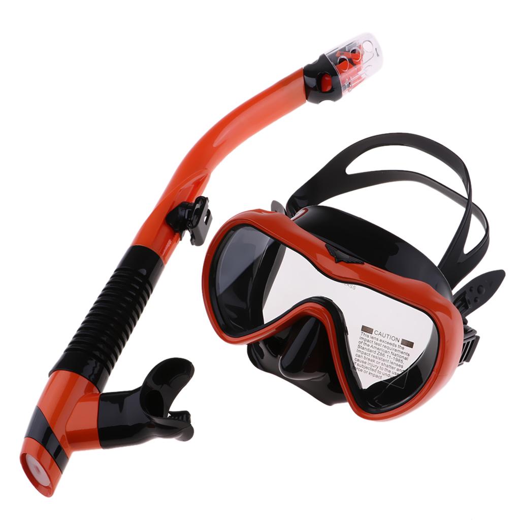 Scuba Diving Mask Half-Face Snorkeling Mask Underwater Anti Fog Snorkeling Diving Mask For Swimming Spearfishing Dive Men: Orange