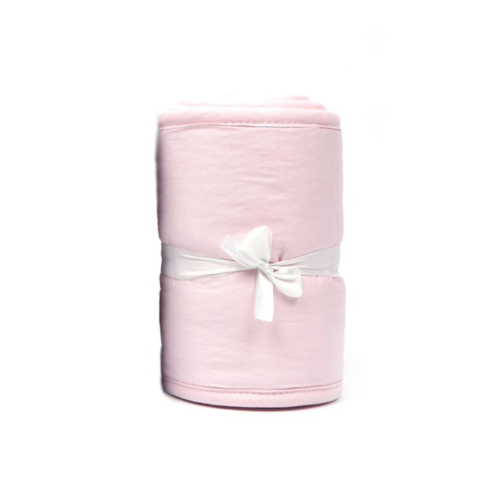 3 uds Protector de la cubierta del carril de la cuna del bebé juego del Protector del carril de la cuna dentición seguros envoltura del Protector para las cunas estándar rieles laterales y delanteros: Pink