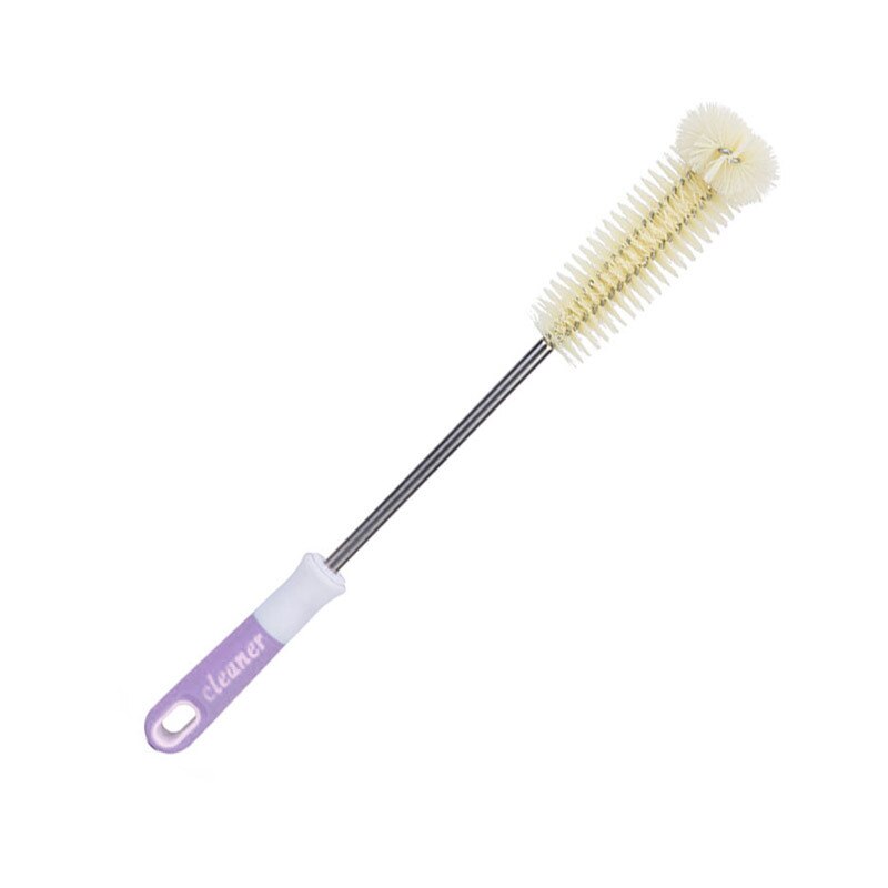 Glass Cleaning Brush Long Handle L-shaped Cup Brush Wineglass Bottle Coffe Tea Glass Cup Cleaning Brush Kitchen Cleaning Tool: purple long