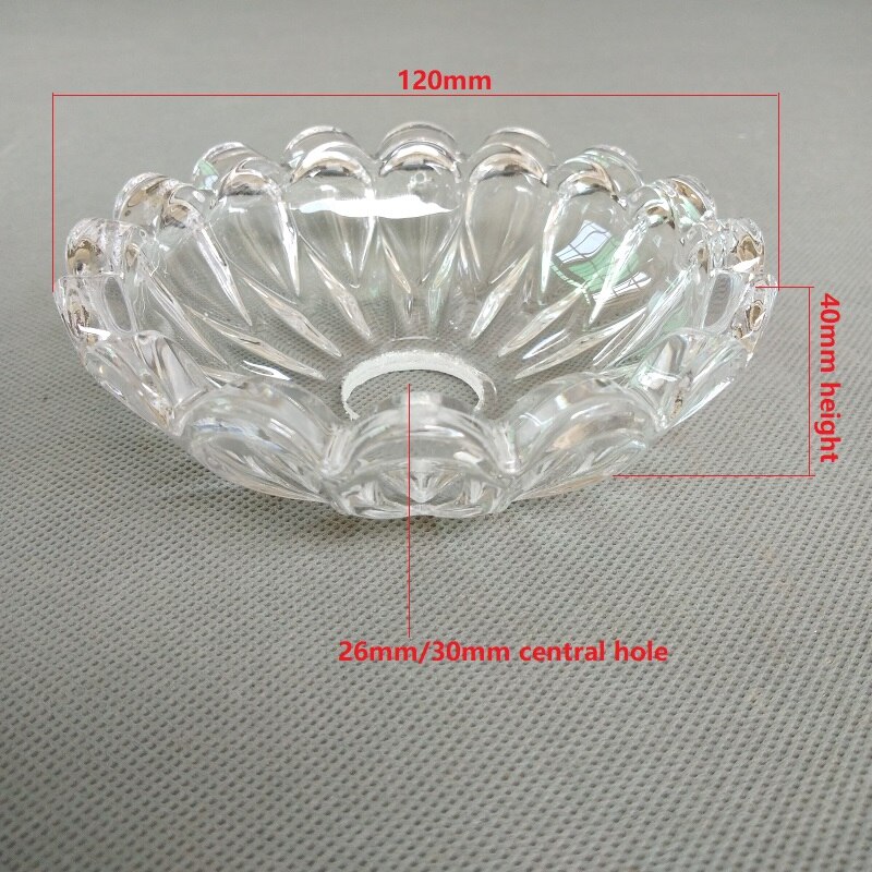 120 x 40mm krystal lampe i europæisk stil klar arm blomst glasskål lysekrone bakke belysningstilbehør
