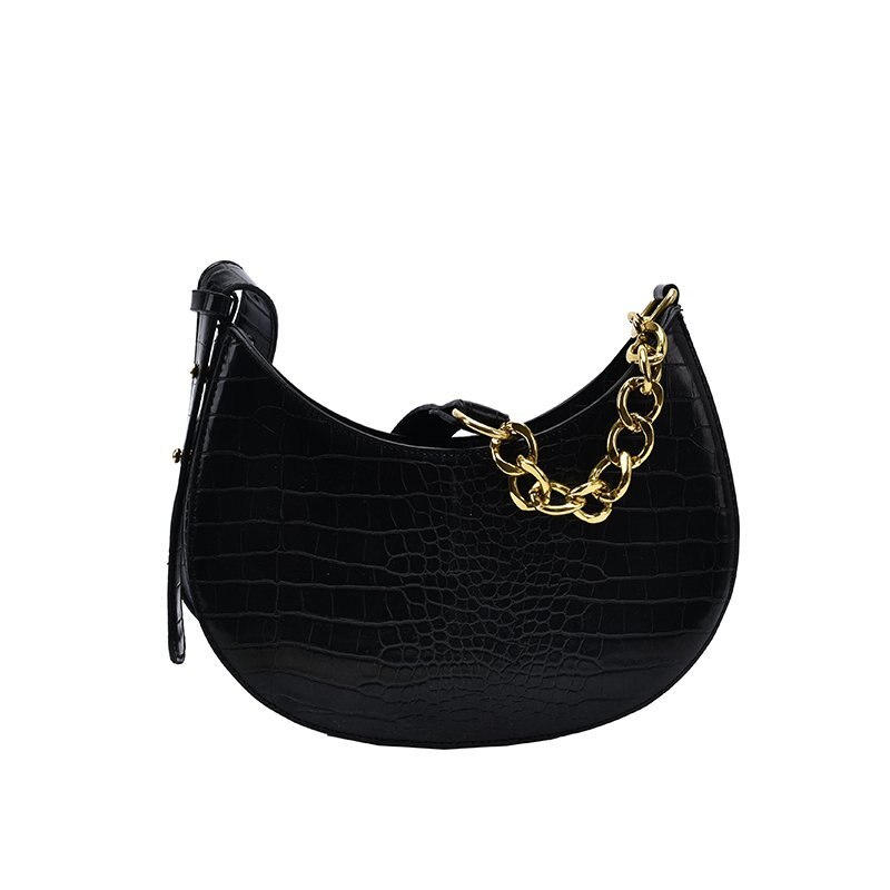 Krokodil Patroon Pu Lederen Tassen Voor Vrouwen Zomer Dag Schouder Handtas Vrouwelijke Reizen Sac Een belangrijkste: Black