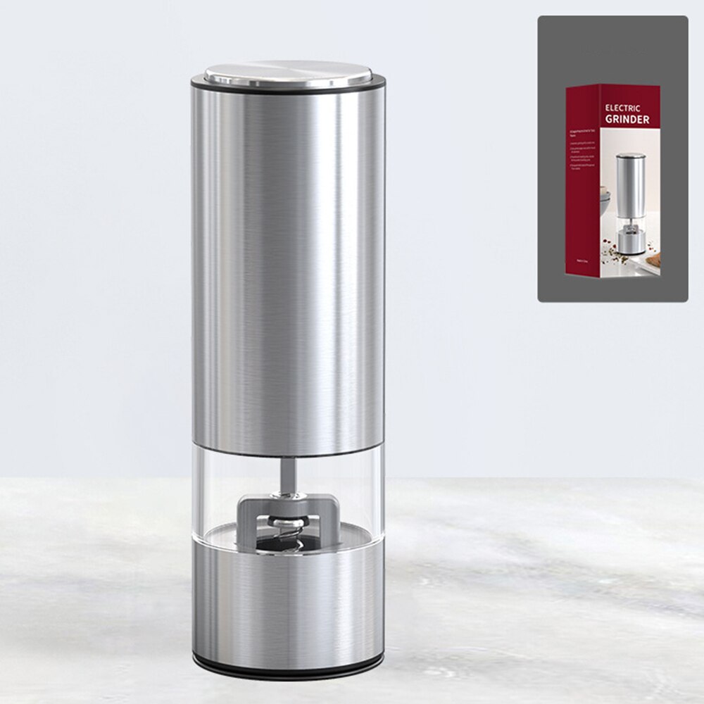 Mini Smart Salt &amp; Pepper Grinder Inclined Automatic Grinding ABS: D