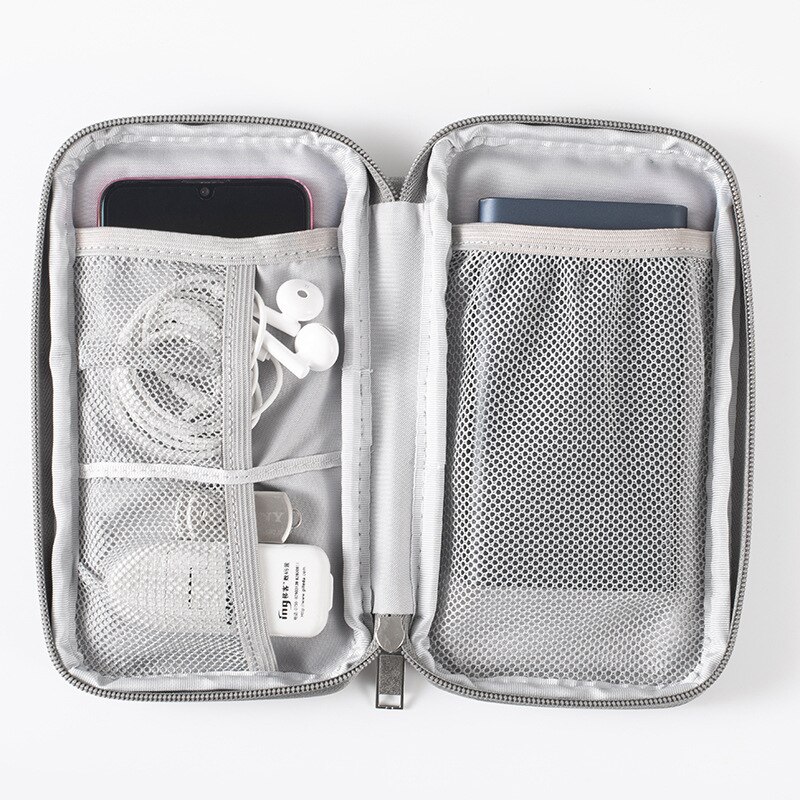 Portable Power Bank Storage Bag USB Cables Charger Holder Cable Organizer Pouch Case Travel Electronic Bag Accessories