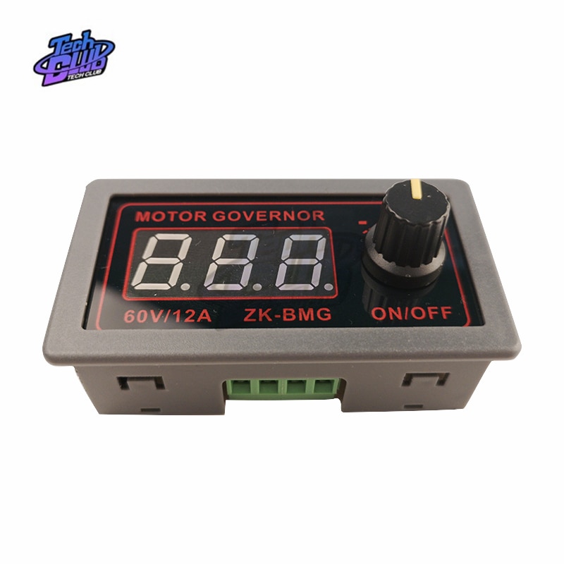 Dc 9-60v 12v 24v 48v 12a 20 khz justerbar pwm motorhastighetsregulator dc motorstyring digital display regulatorbryter