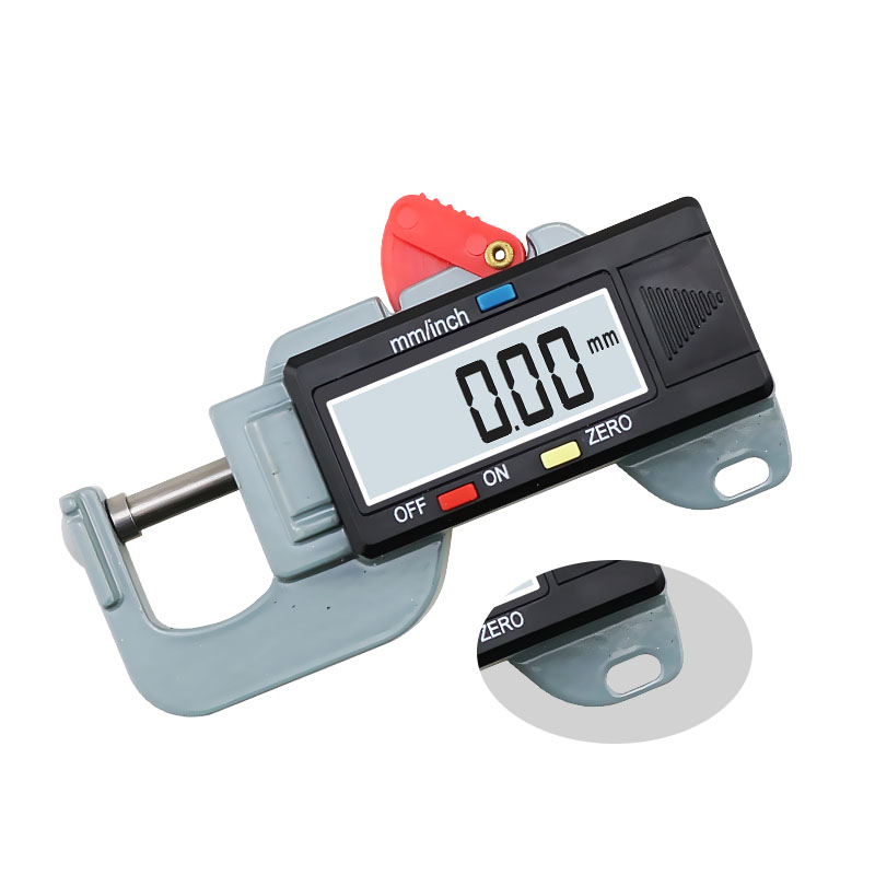 Præcis digital tykkelsesmåler tester mikrometer lateral tykkelsesmåler til læderstålpladeklud 0-12.7 mm/0.01mm