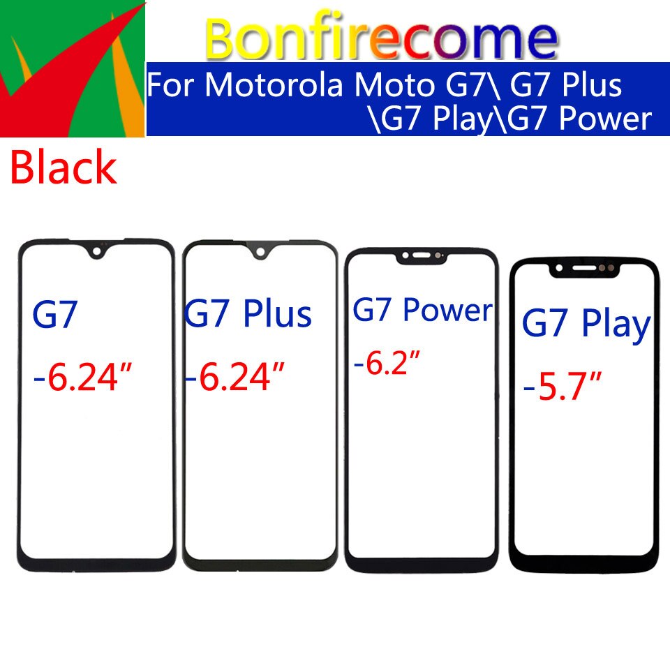 Voor Motorola Moto G7 / G7 Plus / G7 Power / G7 Play Lcd Front Touch Screen Glas Outer Lens vervanging