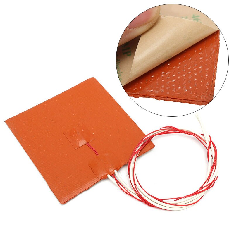 Tapis chauffant en caoutchouc de Silicone 120W 12V | 120*120mm, pour imprimante 3D, tapis chauffant pour lit, accessoires de chauffage, 1 pièce