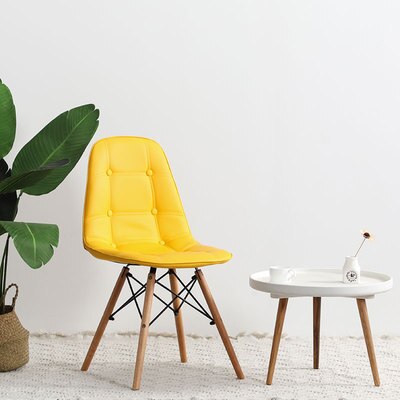 Ins Home Living Stoel Rugleuning Make-Up Kruk Kam Slaapkamer Nail Art Stoel Eenvoudige Luie Bureau Stoelen Кресло Для Отдыха: Yellow Chair
