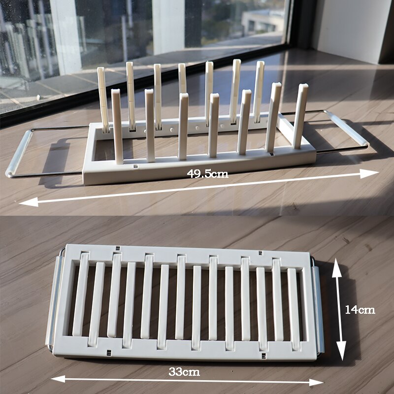 Adjustable Drain Cutlery Storage Container Plastic 304 Stainless Steel Kitchen Dish Drying Plates Organizer Dinnerware