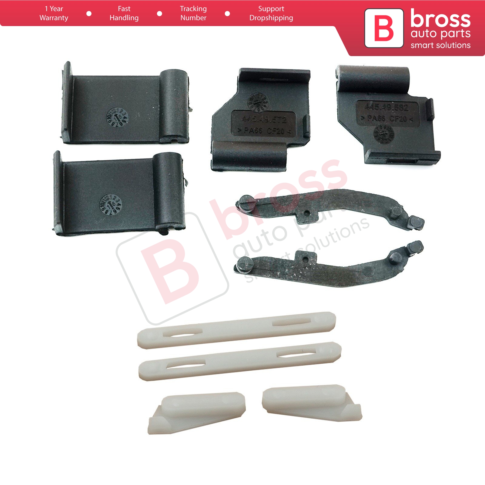 Bross Auto pièces BSR546 10 pièces toit ouvrant Kit de réparation pièces de rechange pour BMW X5 E53 2000-2006, BMW X3 E83 2003 Type:2