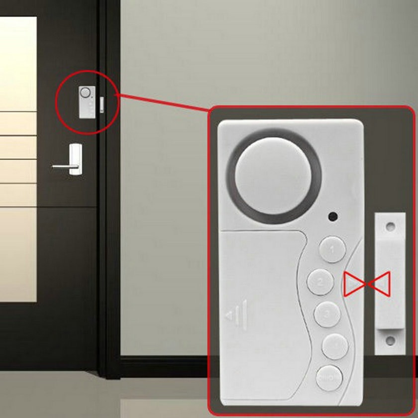 Leshp Draadloze Alarm Magnetische Sensor Systeem Draadloze Deur Window Motion Inbraak Entry Home Bewaken 105dB Met Led