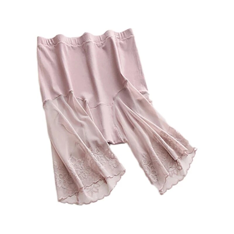 Plus Size Shorts Under Skirt Sexy Lace Anti Chafing Thigh Safety Shorts Ladies Pants Underwear Large Size Safety Pants Women
