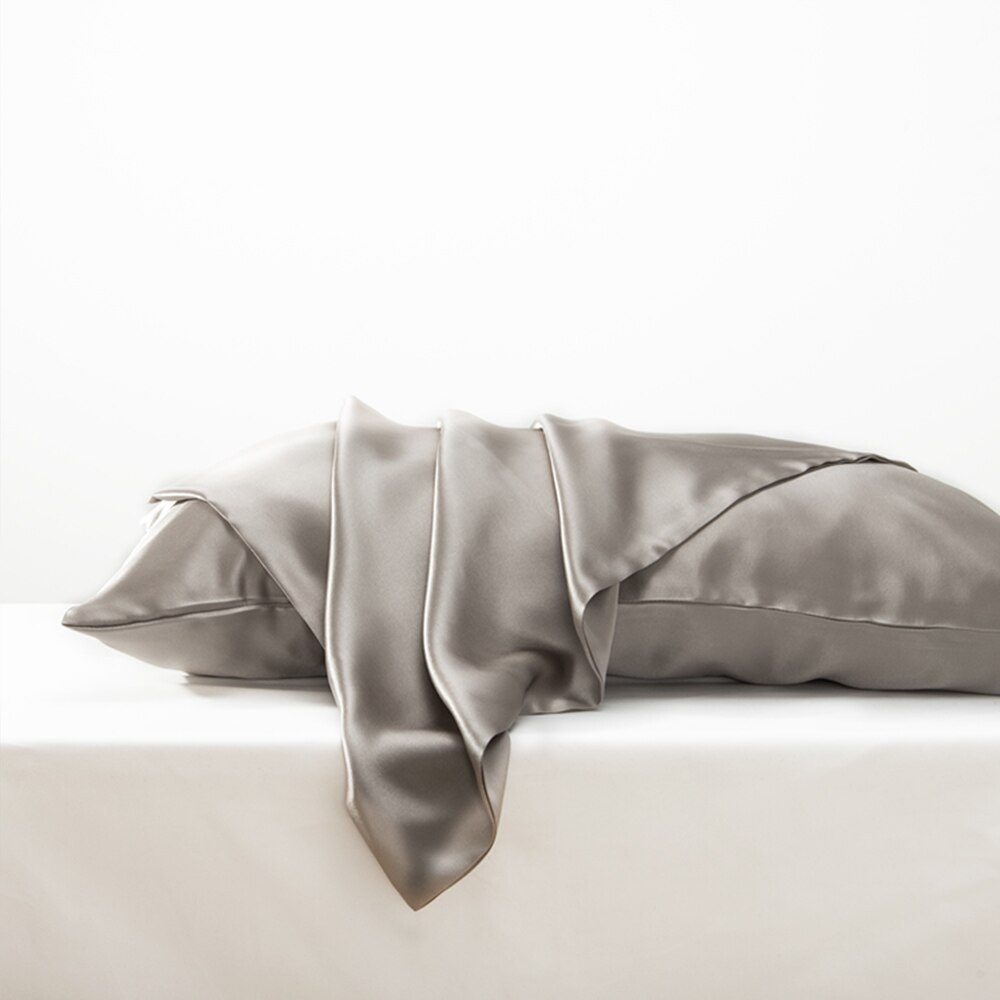 100% Double Silk Pillowcase (48*74CM): dark grey