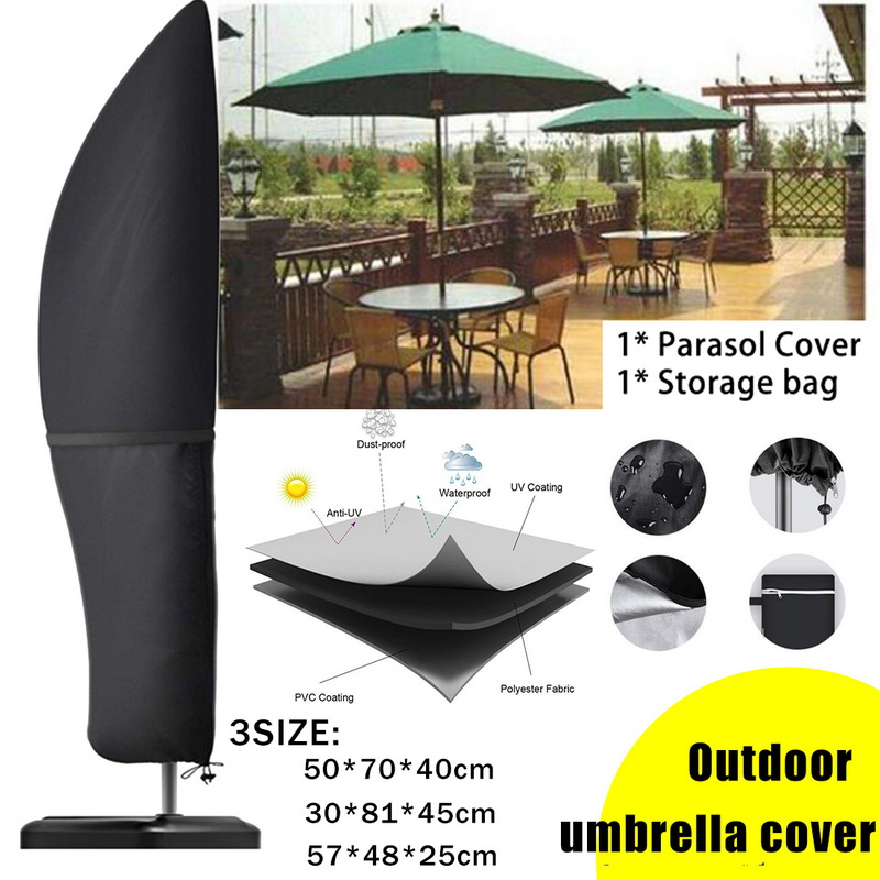 Oxford bord paraplytrekk vanntett anti-uv kraftig beskyttelsestrekk soltett for 6ft-8ft bord hage parasoller oppbevaring