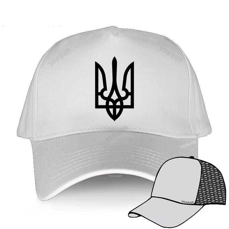 Berretto da Baseball ucraina Tryzub uomo cotone Cool ucraina cappello donna berretti con visiera Unisex: white mesh