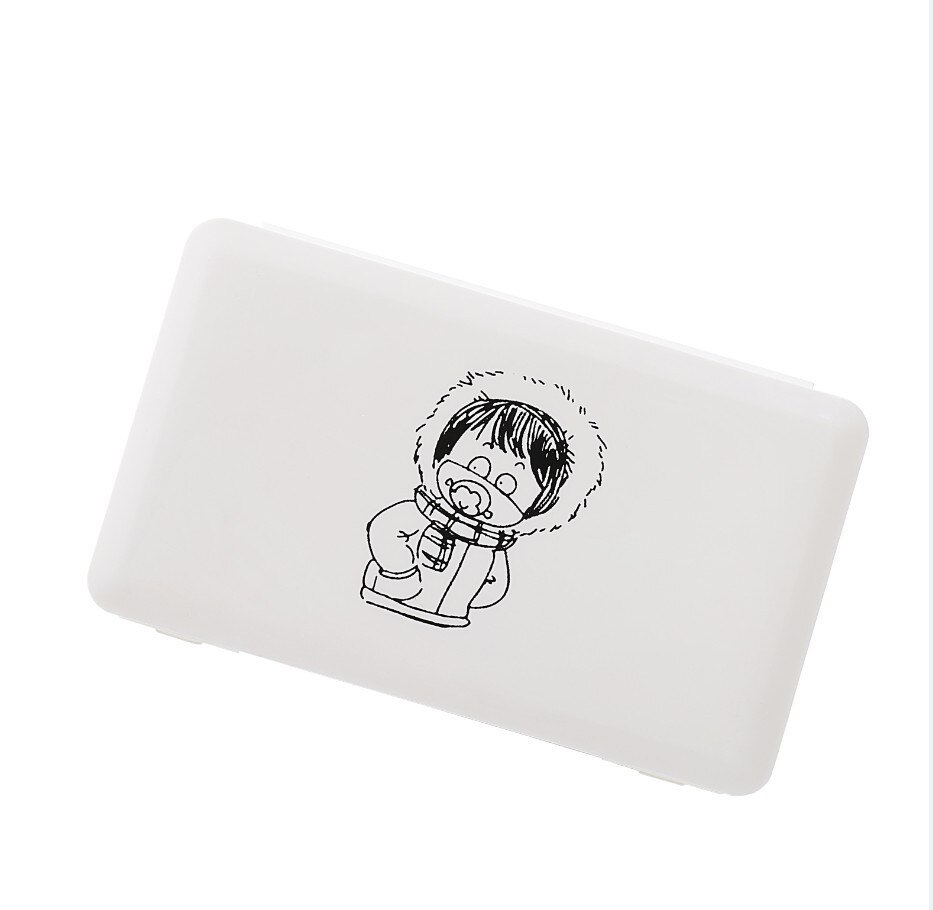 Plastic mask box cartoon pattern disposable mask storage box: Green