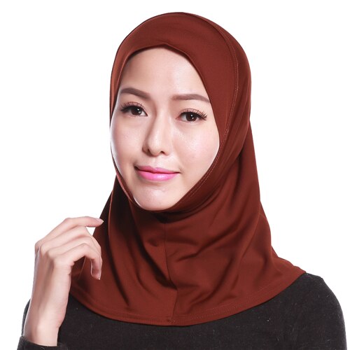 Solid Color Head Wrap Cap Under Hijab Cap Stretch Solid Color Muslim Under Scarf Bonnet