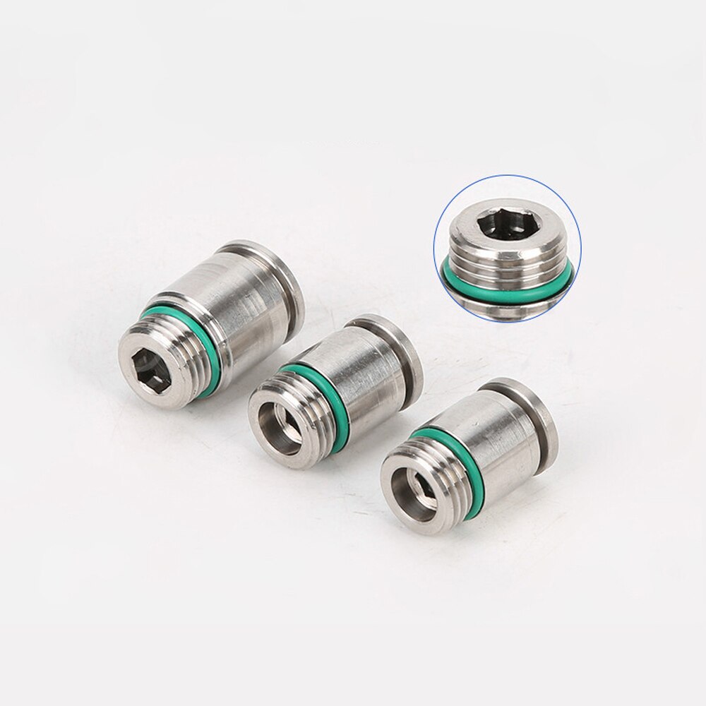 M5 1/8" 1/4" 3/8" 1/2" BSPP Male x 4mm 6mm 8mm 10mm 12mm PU Push In Quick Connector Air Pneumatic 304 Stainless Hex Socket Allen