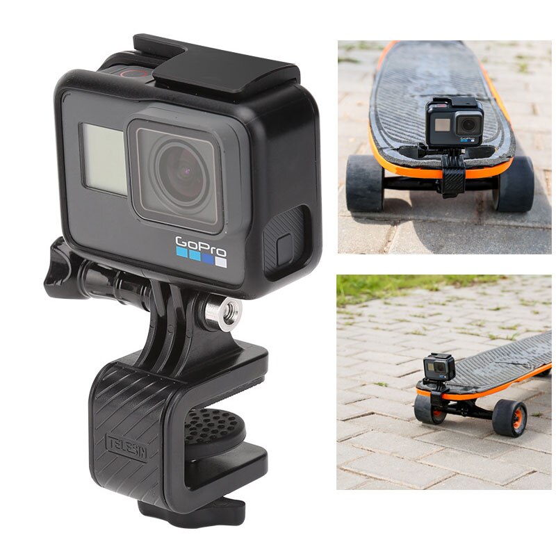 Motorrad Skateboard Lenker Drehen Klemme Halterung Halfter Ständer Clip Ständer Clip für GoPro Held Osmo Aktion Kamera Gop