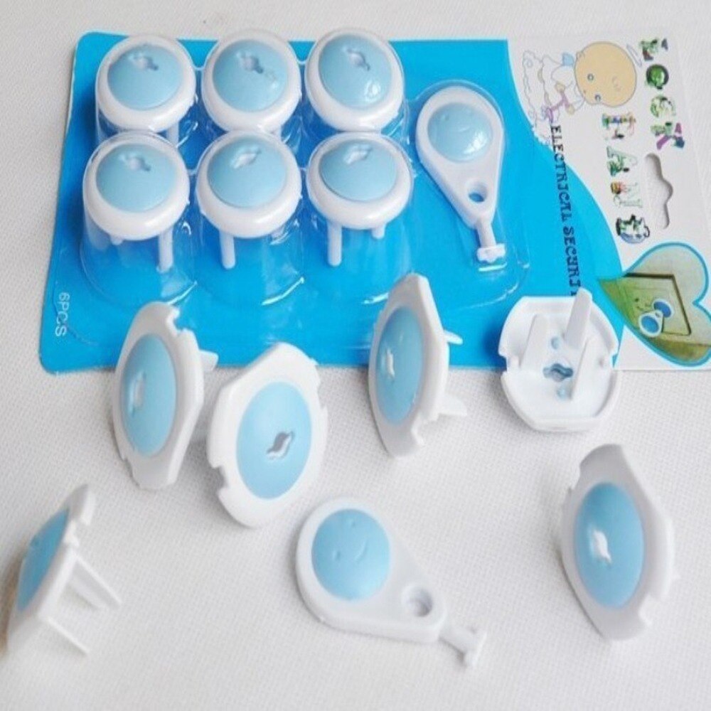 Bescherming 6 Pcs Russische Eu Europese Euro Security Kind Elektrische Stopcontact Plug Twee Fase Safe Lock Cover Baby Kids veiligheid