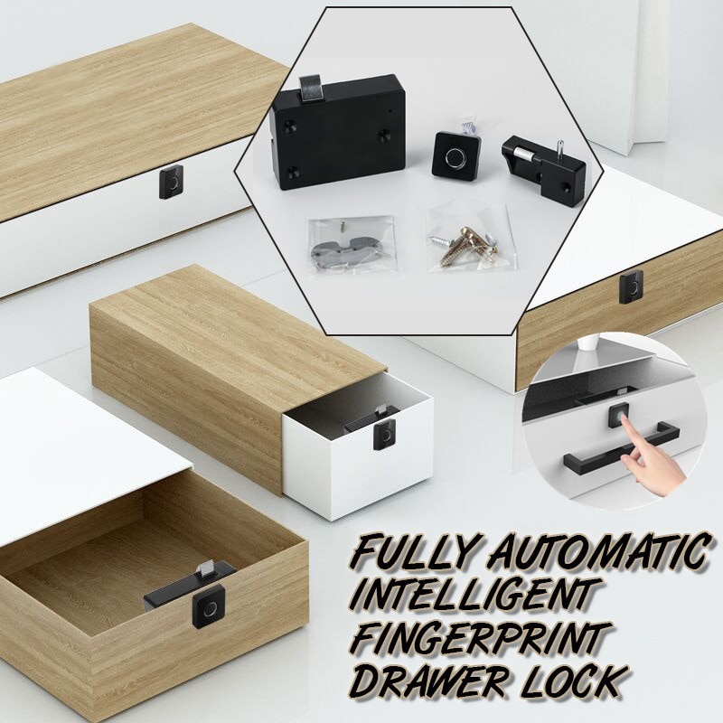 Home Drawer Fingerprint Lock Automatic Smart Furniture 360 Semiconductor Fingerprint Recognition WIth Lock Buckle