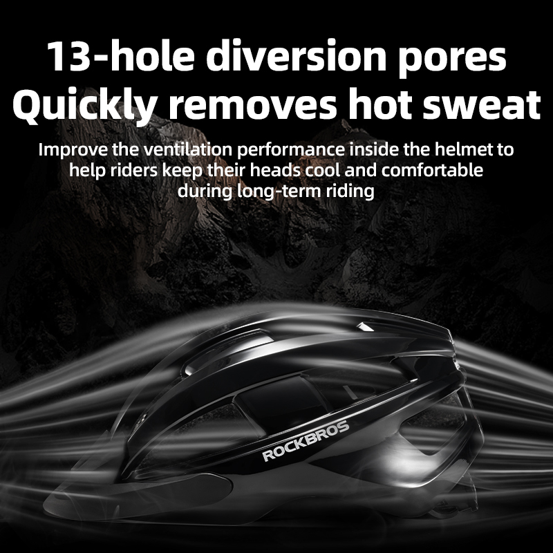 ROCKBROS casco de ciclismo con luz trasera casco de bicicleta con carga tipo C gafas UV400 protección solar fotocromática casco de bicicleta ajustable