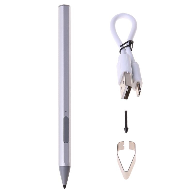Stylus pen til overflade pro 3 4 5 6 7 overflade go book laptop til overfladeserier: Sølv