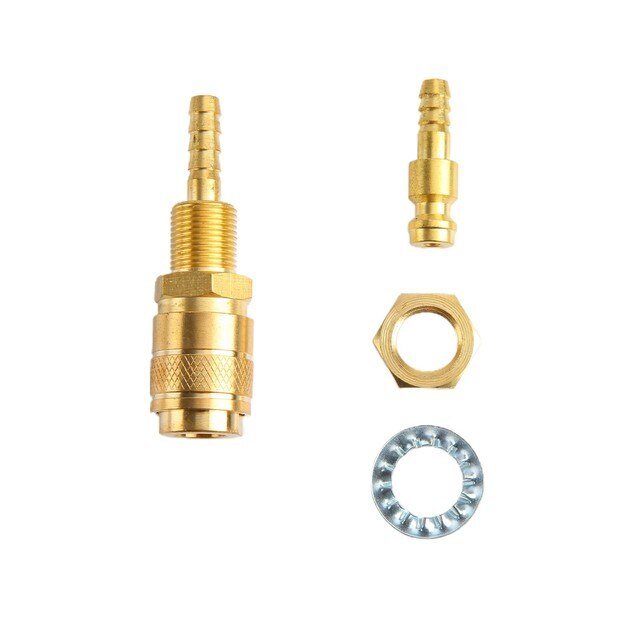 2pcs 8mm Water Cooled Quick Connector For WP/9/17/18/26 TIG Welding Torch Adapter Fitting Hose For TIG Welding Torch Tools: Golden