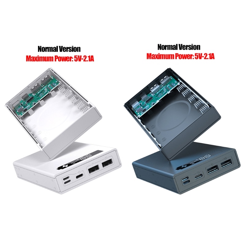 Detachable LCD Display DIY 5x18650 Battery Case Power Bank Shell Portable External Box without Battery Powerbank Protector