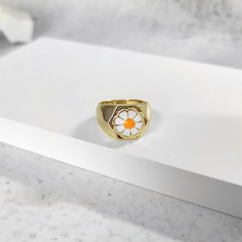 Cutie Kleurrijke Korea Stijl Kleine Daisy Tulp Metal Goud Kleur Chain Verstelbare Armband Voor Vrouwen Meisjes Sieraden Punk: Daisy