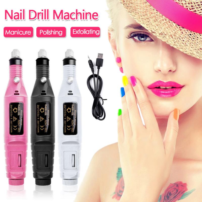 1Set Professionele Elektrische Nagel Boor Machine Kit Manicure Machine Nail Art Pen Pedicure Nagelvijl Sterke Nail Boor Gereedschap