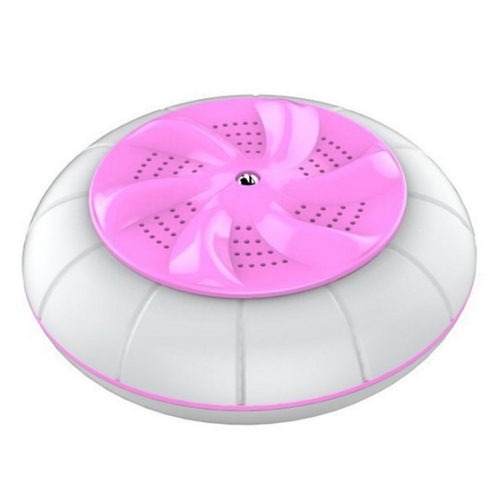 ultrasonic folding mini washing machine portable panties washing machine: pink