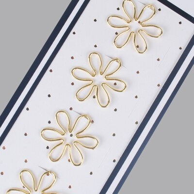 Trombone doré avec épingle, trombone en métal, marque-pages, rangement, accessoires de bureau, marque-pages avec nœud rose doré, joli nœud, trombones: 6