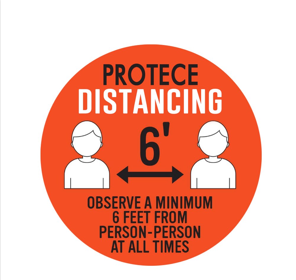 Social Keep Distance Non Slip Sticker Floor Stickers Safe Sign Removable Vinyl Decals: A