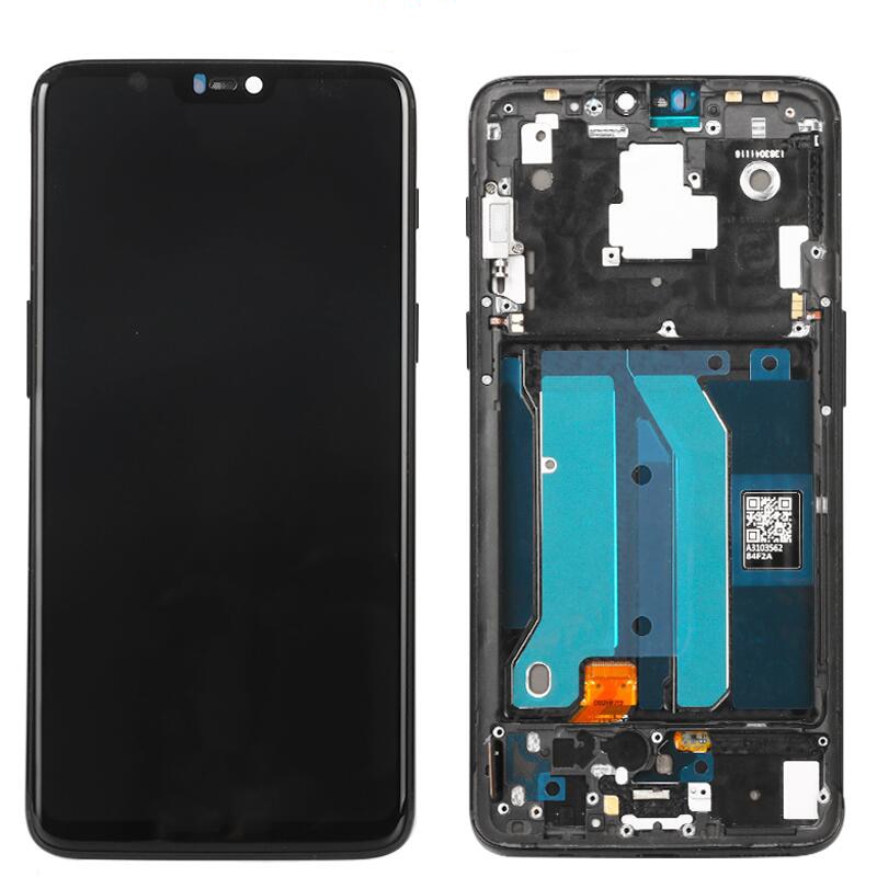 For Oneplus 6 1+ 6 LCD Display A6000 A6003 Digitizer Screen Touch Panel Sensor Assembly Replacement WIth Frame