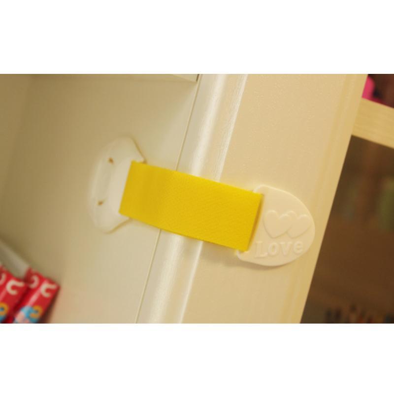 4 stk baby sikkerhedsvinkel skydedør værktøj stærk sikker lås børnesikkerhed børnesikring køleskab til børneskab vindues sikkerhed: 4 pc gule