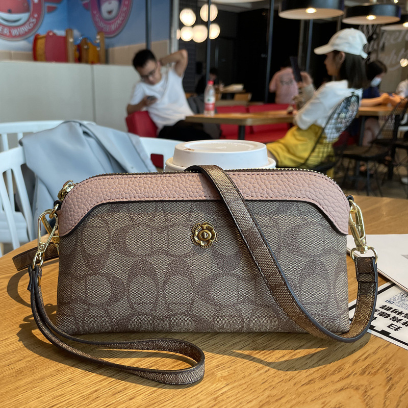 Handbag Women's Wallet small bag Holding Single Shoulder Crossbody Bag Multi-function Bag Women's mobile phone bag: Brown