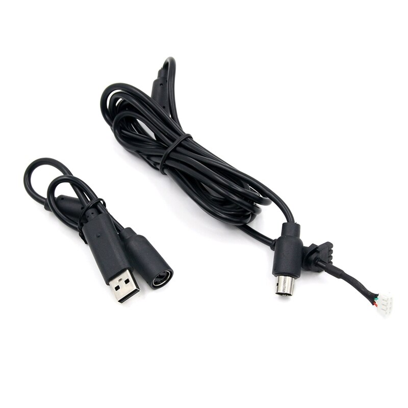 Usb 4 Pin Voor Kabel Cord Kabel + Breakaway Adapter Vervanging Voor Xbox- 360 Bedrade Controller Accessoires: Black