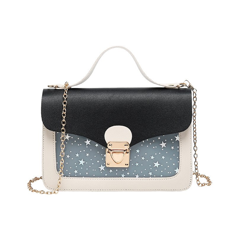 Women Mini Small Square Pack Shoulder Bag Star Sequin Messenger Crossbody Bag Clutch Wallet Handbags Pink: Black